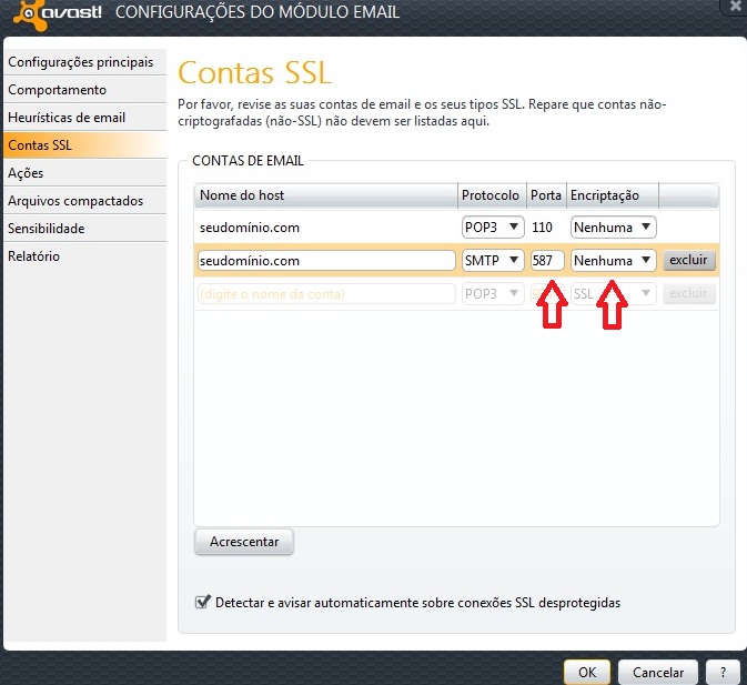 Erro de antivirus no envio de email com certificado